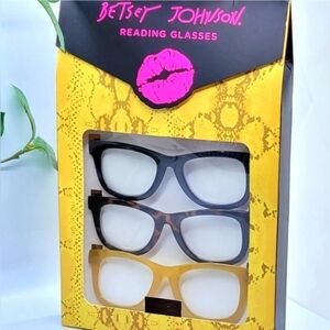 3pack Betsy Johnson Blue Light Readers
